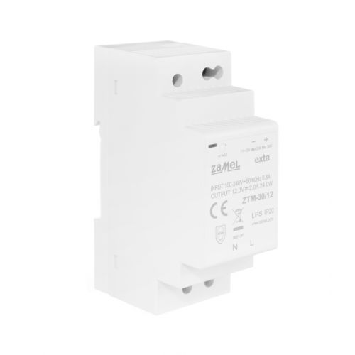 Zasilacz impulsowy montowany na szynie TH-35 (DIN) 30W 12V DC TYP: ZTM-30/12 ZAMEL - 1[131].jpg